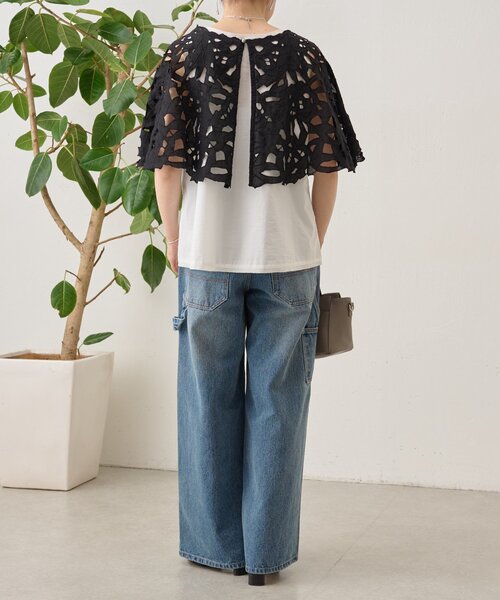 BEARDSLEY(ビアズリー)の「カットワークボレロ(シャツ/ブラウス・レディース・ブラック/ホワイト・FREE)」の21枚目の写真