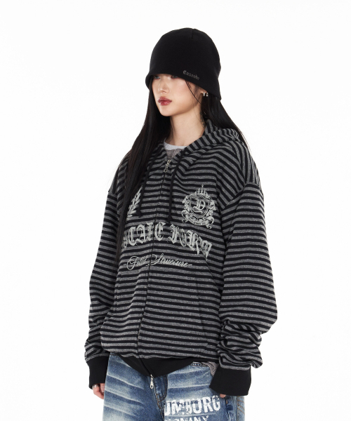 IDWS(アイドンワナセル)の「Proto Stripe Hoodie Zip Up Black(パーカー・レディース・その他・1/2/0)」の17枚目の写真