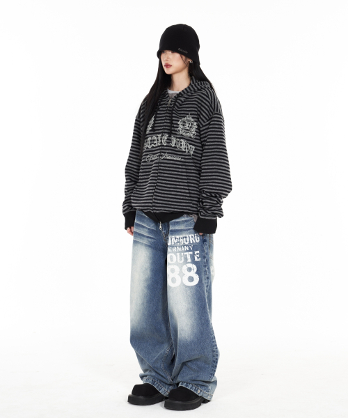 IDWS(アイドンワナセル)の「Proto Stripe Hoodie Zip Up Black(パーカー・レディース・その他・1/2/0)」の18枚目の写真