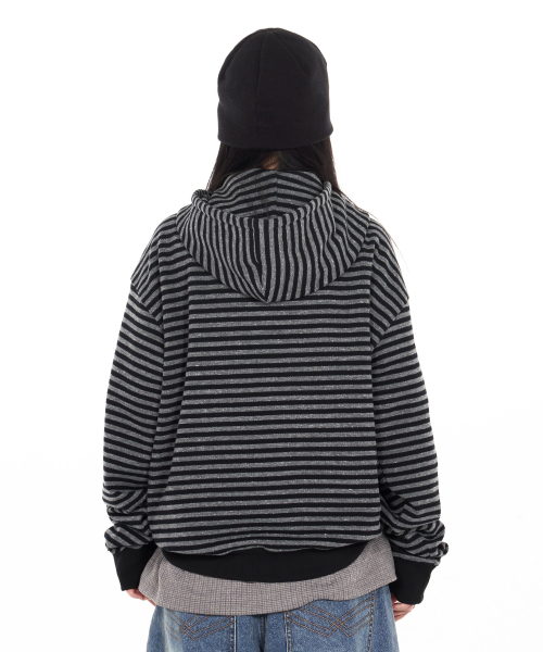 IDWS(アイドンワナセル)の「Proto Stripe Hoodie Zip Up Black(パーカー・レディース・その他・1/2/0)」の12枚目の写真