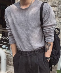 NOWLE | 【NOWLE】カットオフエッジ 凹凸テクスチャー リラックスフィット カットソー(Tシャツ/カットソー)