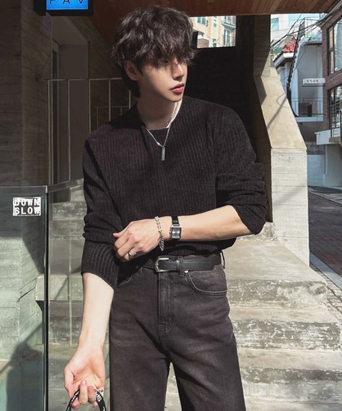 NOWLE(ノウル)の「【NOWLE】カットオフエッジ 凹凸テクスチャー リラックスフィット カットソー(Tシャツ/カットソー・メンズ・ブラック/グレー・MEDIUM/LARGE/X-LARGE)」の13枚目の写真