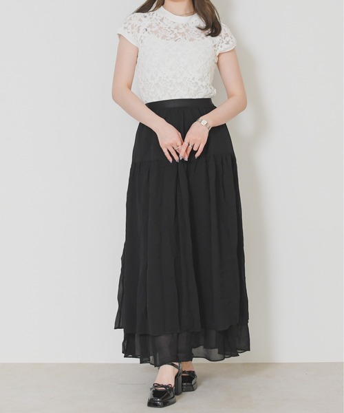 MISCH MASCH(ミッシュマッシュ)の「2026春夏新作 エアリーシアープリーツスカート(スカート・レディース・ブラック・フリ-)」の3枚目の写真