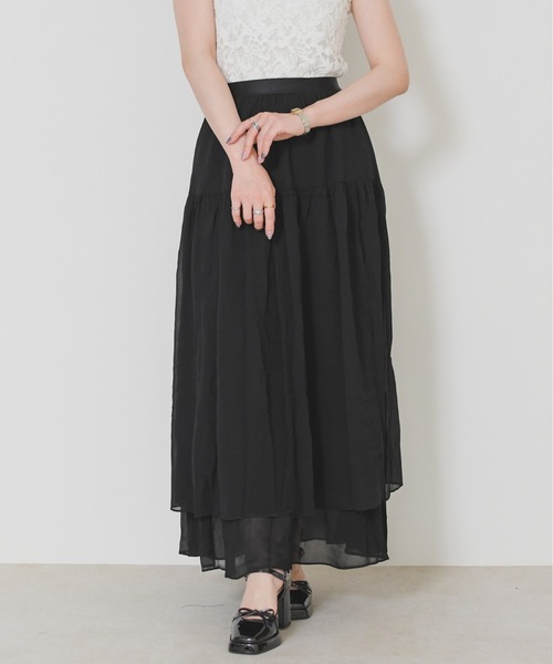 MISCH MASCH(ミッシュマッシュ)の「2026春夏新作 エアリーシアープリーツスカート(スカート・レディース・ブラック・フリ-)」の6枚目の写真