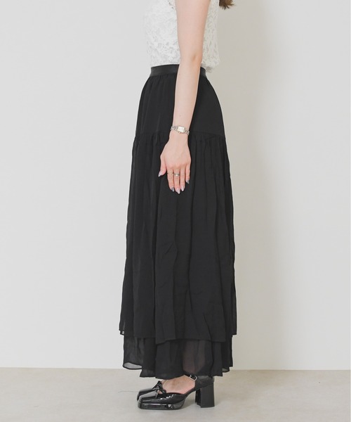 MISCH MASCH(ミッシュマッシュ)の「2026春夏新作 エアリーシアープリーツスカート(スカート・レディース・ブラック・フリ-)」の9枚目の写真