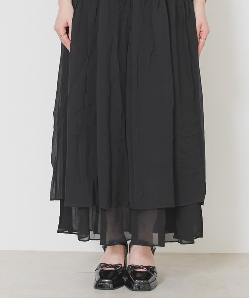 MISCH MASCH(ミッシュマッシュ)の「2026春夏新作 エアリーシアープリーツスカート(スカート・レディース・ブラック・フリ-)」の12枚目の写真