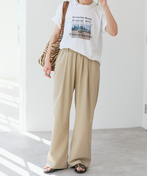 Spick & Span(スピックアンドスパン)の「ANGE IN DISGUISE/アンジ イン ディスガイズ Manhattan Beach Brooklyn(Tシャツ/カットソー・レディース・ホワイト/ブラック系その他・MEDIUM)」の9枚目の写真