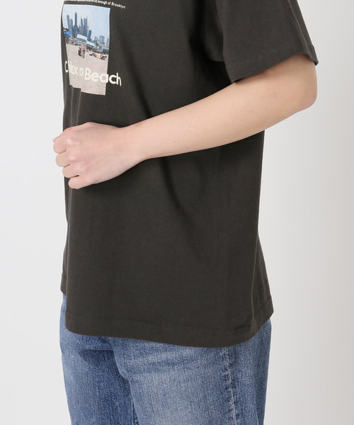 Spick & Span(スピックアンドスパン)の「ANGE IN DISGUISE/アンジ イン ディスガイズ Manhattan Beach Brooklyn(Tシャツ/カットソー・レディース・ホワイト/ブラック系その他・MEDIUM)」の16枚目の写真