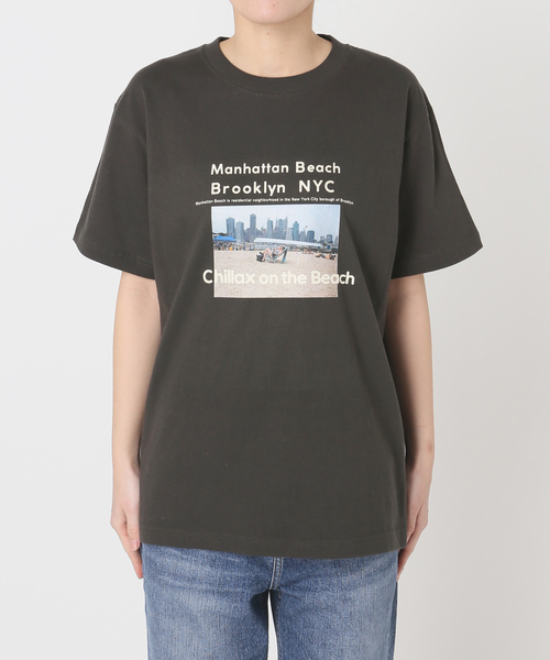 Spick & Span(スピックアンドスパン)の「ANGE IN DISGUISE/アンジ イン ディスガイズ Manhattan Beach Brooklyn(Tシャツ/カットソー・レディース・ホワイト/ブラック系その他・MEDIUM)」の18枚目の写真