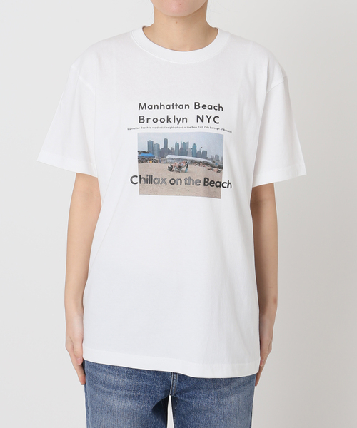 Spick & Span(スピックアンドスパン)の「ANGE IN DISGUISE/アンジ イン ディスガイズ Manhattan Beach Brooklyn(Tシャツ/カットソー・レディース・ホワイト/ブラック系その他・MEDIUM)」の20枚目の写真