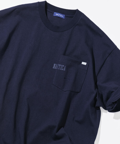 NAUTICA（ノーティカ）の「NAUTICA/ノーティカ ビッグシルエット ヒドゥンロゴ ショートスリーブ ポケットTシャツ（Tシャツ/カットソー・メンズ・ライトグレー/ブラック/ホワイト/ネイビー・SMALL/MEDIUM/LARGE/X-LARGE）」の4枚目の写真