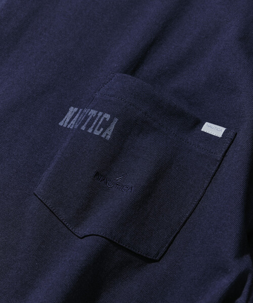 NAUTICA（ノーティカ）の「NAUTICA/ノーティカ ビッグシルエット ヒドゥンロゴ ショートスリーブ ポケットTシャツ（Tシャツ/カットソー・メンズ・ライトグレー/ブラック/ホワイト/ネイビー・SMALL/MEDIUM/LARGE/X-LARGE）」の10枚目の写真