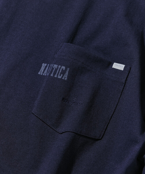 NAUTICA（ノーティカ）の「NAUTICA/ノーティカ ビッグシルエット ヒドゥンロゴ ショートスリーブ ポケットTシャツ（Tシャツ/カットソー・メンズ・ライトグレー/ブラック/ホワイト/ネイビー・SMALL/MEDIUM/LARGE/X-LARGE）」の8枚目の写真