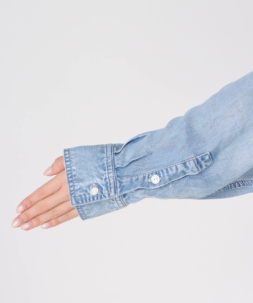 Jines（ジネス）の「テンセルデニムシャツ（シャツ/ブラウス・レディース・ブラック/ブルー・38）」の8枚目の写真