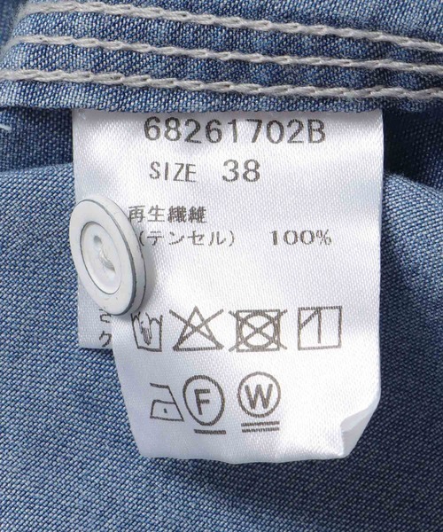 Jines（ジネス）の「テンセルデニムシャツ（シャツ/ブラウス・レディース・ブラック/ブルー・38）」の13枚目の写真