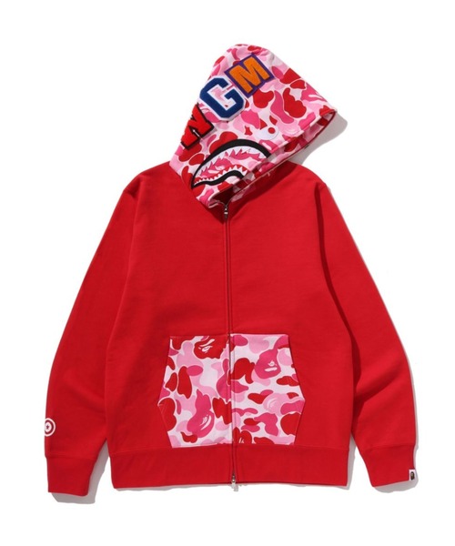 A BATHING APE（アベイシングエイプ）の「ABC CAMO SHARK FULL ZIP HOODIE（パーカー・メンズ・ブラック/グレー/レッド・LARGE/XX-LARGE/SMALL/X-LARGE/MEDIUM）」の3枚目の写真