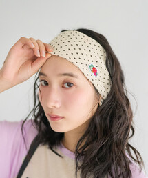 FREAK'S STORE | FRUIT OF THE LOOM × FREAK'S STORE/フルーツオブザルーム 別注 ドット フライス ヘアバンド(ヘアバンド)