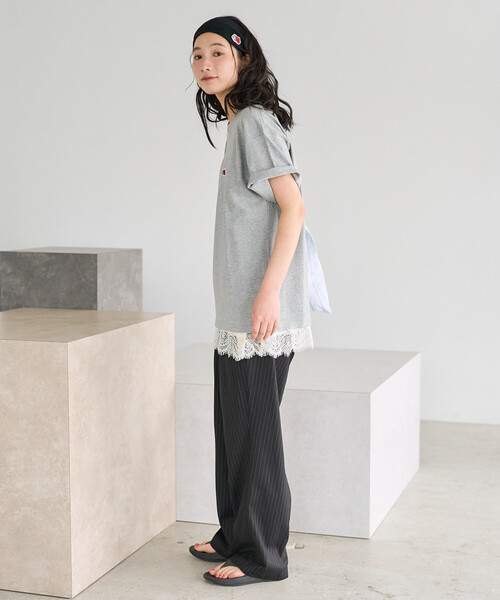 FREAK'S STORE（フリークスストア）の「FRUIT OF THE LOOM × FREAK'S STORE/フルーツオブザルーム 別注 ドット フライス ヘアバンド（ヘアバンド・レディース・オフホワイト/ブラック/チャコール・ONE SIZE）」の15枚目の写真