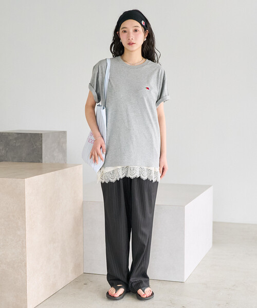 FREAK'S STORE（フリークスストア）の「FRUIT OF THE LOOM × FREAK'S STORE/フルーツオブザルーム 別注 ドット フライス ヘアバンド（ヘアバンド・レディース・オフホワイト/ブラック/チャコール・ONE SIZE）」の16枚目の写真