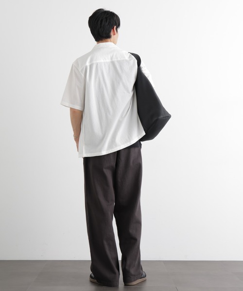 NANO universe（ナノユニバース）の「シルケットサッカーシャツ 半袖（シャツ/ブラウス・メンズ・ネイビー/ブルー/ホワイト/ブラック・L/M/S）」の11枚目の写真