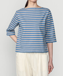 ORCIVAL（オーシバル）の「ORCIVAL | コットンロード ショートスリーブ ボートネックバスクシャツ WOMEN（Tシャツ/カットソー）」