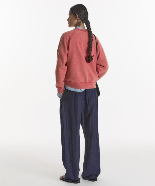 NOHANT(ノアン)の「LONELY/LOVELY 90s WASHED SWEATSHIRT RED(スウェット・レディース・レッド・SMALL/MEDIUM/LARGE)」の4枚目の写真