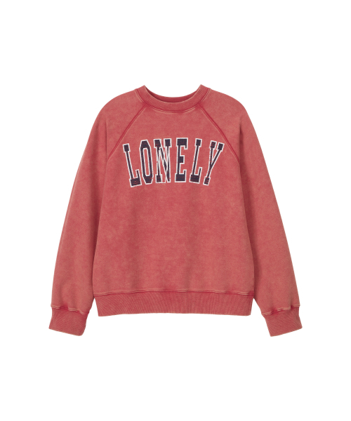 NOHANT(ノアン)の「LONELY/LOVELY 90s WASHED SWEATSHIRT RED(スウェット・レディース・レッド・SMALL/MEDIUM/LARGE)」の7枚目の写真