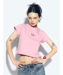 ASIF CALIE（アズイフカリー）の「CALIE BEADS BASIC T-SHIRT PINK（Tシャツ/カットソー）」