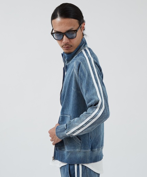 improves(インプローブス)の「カットデニム サイドライン トラックジャケット(ジャージ・メンズ・ネイビー/ブルー・LARGE/MEDIUM)」の14枚目の写真