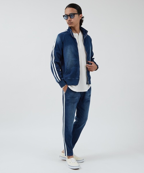 improves(インプローブス)の「カットデニム サイドライン トラックジャケット(ジャージ・メンズ・ネイビー/ブルー・LARGE/MEDIUM)」の5枚目の写真