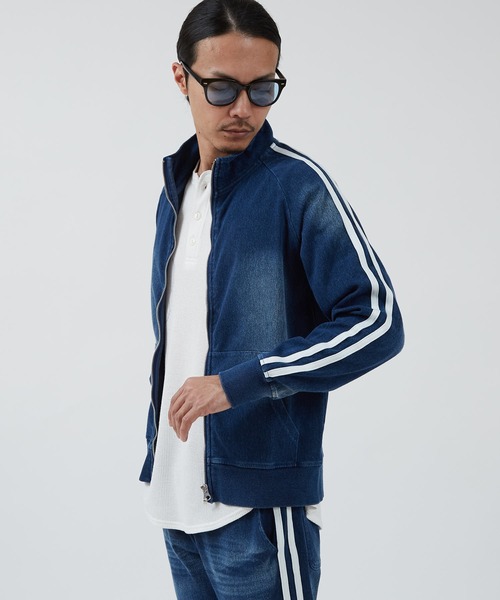 improves(インプローブス)の「カットデニム サイドライン トラックジャケット(ジャージ・メンズ・ネイビー/ブルー・LARGE/MEDIUM)」の7枚目の写真
