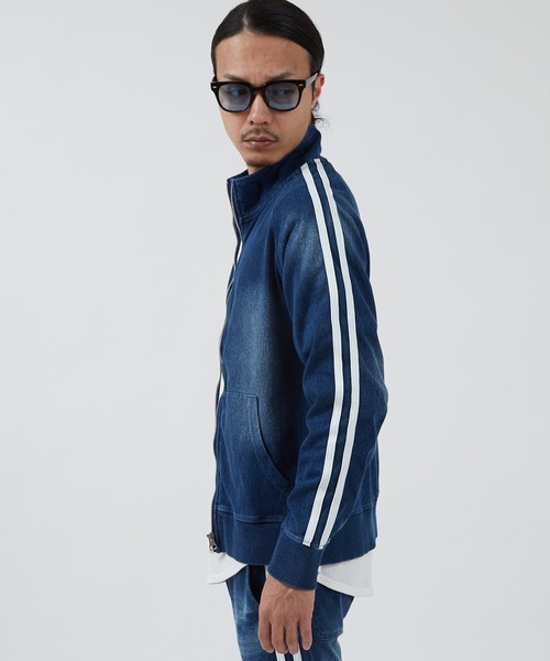 improves(インプローブス)の「カットデニム サイドライン トラックジャケット(ジャージ・メンズ・ネイビー/ブルー・LARGE/MEDIUM)」の8枚目の写真