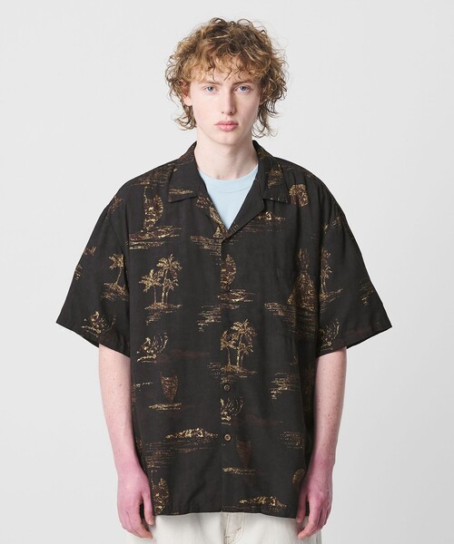 TWO PALMS(トゥーパームス)の「【別注】<TWO PALMS>VOLCANO オープンカラー シャツ(シャツ/ブラウス・メンズ・ダークブラウン・M/L)」の3枚目の写真