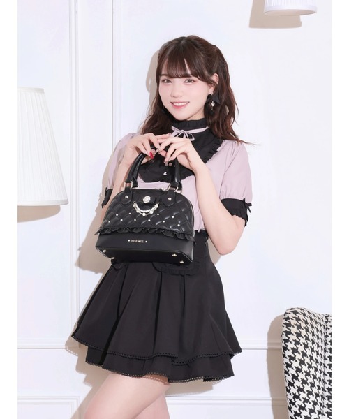 NOEMIE(ノエミー)の「キルティングビジュー2WAYハンドバック(ハンドバッグ・レディース・ブラック/オフホワイト/ピンク・ONE SIZE)」の11枚目の写真