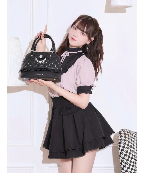 NOEMIE(ノエミー)の「キルティングビジュー2WAYハンドバック(ハンドバッグ・レディース・ブラック/オフホワイト/ピンク・ONE SIZE)」の12枚目の写真