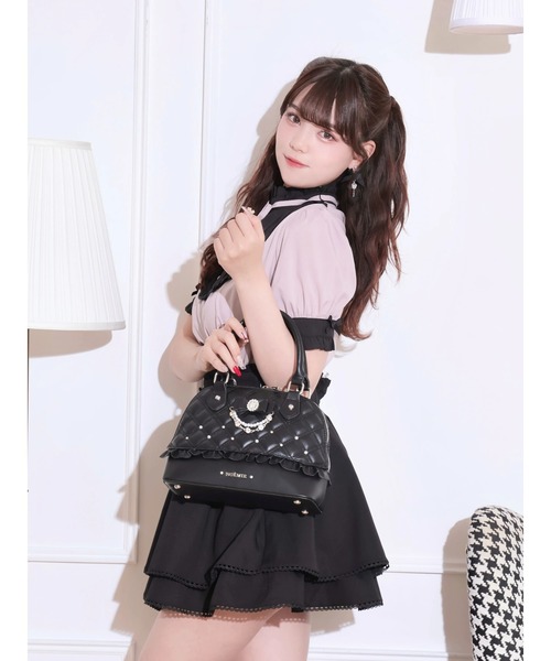 NOEMIE(ノエミー)の「キルティングビジュー2WAYハンドバック(ハンドバッグ・レディース・ブラック/オフホワイト/ピンク・ONE SIZE)」の13枚目の写真