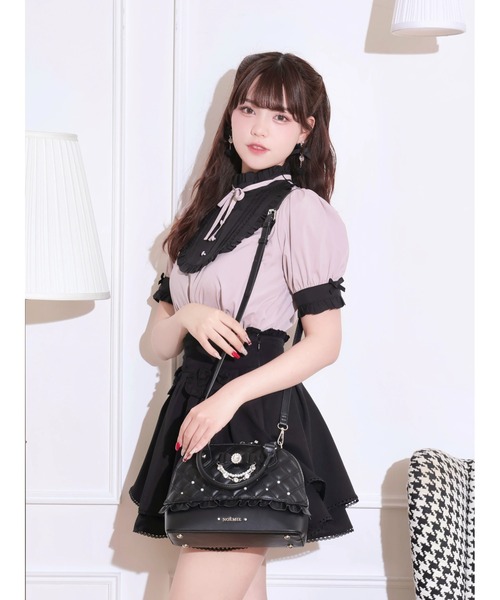 NOEMIE(ノエミー)の「キルティングビジュー2WAYハンドバック(ハンドバッグ・レディース・ブラック/オフホワイト/ピンク・ONE SIZE)」の14枚目の写真