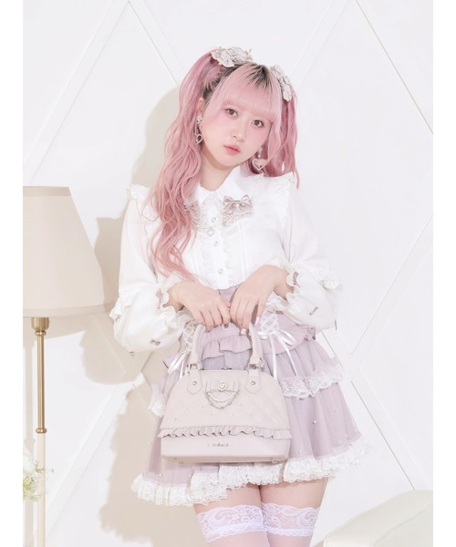 NOEMIE(ノエミー)の「キルティングビジュー2WAYハンドバック(ハンドバッグ・レディース・ブラック/オフホワイト/ピンク・ONE SIZE)」の15枚目の写真
