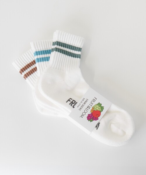 ABAHOUSE（アバハウス）の「FTL81662400､2500Q 3P2ﾗｲﾝ（ソックス/靴下・メンズ・ホワイト系その他2/ホワイト系その他・フリー）」の2枚目の写真