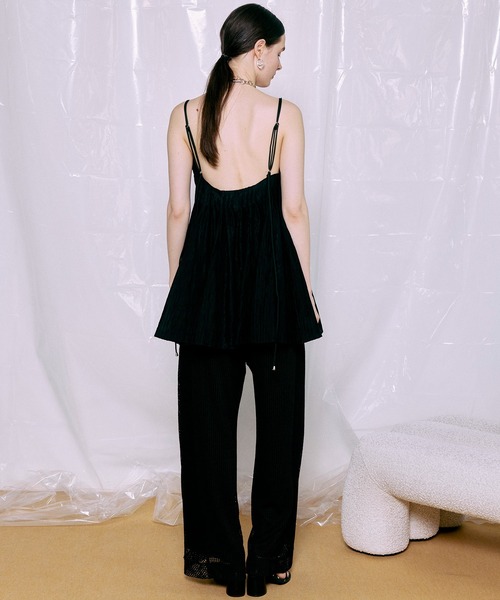 MAISON SPECIAL（メゾンスペシャル）の「Numbering Mesh Pants/ナンバリングメッシュパンツ（その他パンツ・レディース・ホワイト/ブルー/ブラック・36/38）」の6枚目の写真