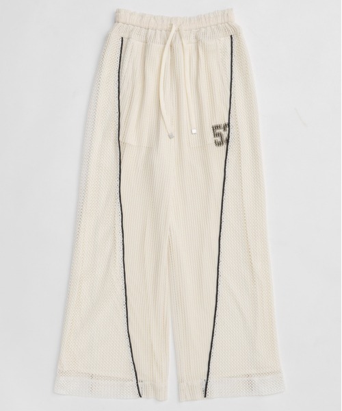 MAISON SPECIAL（メゾンスペシャル）の「Numbering Mesh Pants/ナンバリングメッシュパンツ（その他パンツ・レディース・ホワイト/ブルー/ブラック・36/38）」の15枚目の写真