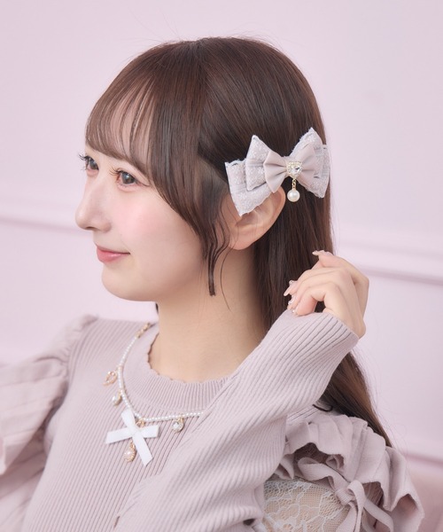 ROJITA(ロジータ)の「レースレイヤードリボンクリップセット(バレッタ/ヘアクリップ・レディース・ピンク/ホワイト/ブラック・FREE)」の17枚目の写真