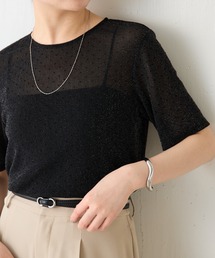 COLLAGE GALLARDAGALANTE | ドットチュールシアーTシャツ/WEB限定(Tシャツ/カットソー)