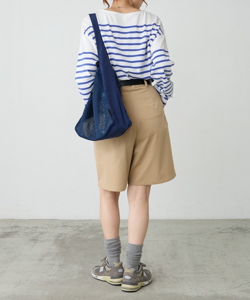 BONLECILL Marche（ボンルシールマルシェ）の「【BONLECILL Marche】《A4収納》デイリーメッシュワンハンドルトートバッグ（トートバッグ・レディース・ネイビー/アイボリー/ブラック・FREE）」の20枚目の写真