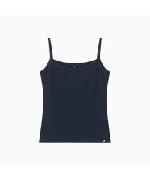 BASIC RIBBED V-NECK SLEEVELESS, NAVY