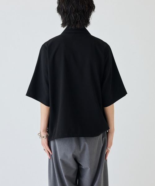 Lui's（ルイス）の「レイヤードジップ半袖シャツ（シャツ/ブラウス・メンズ・オフホワイト/ブラック系その他/ブラック・S/M）」の9枚目の写真
