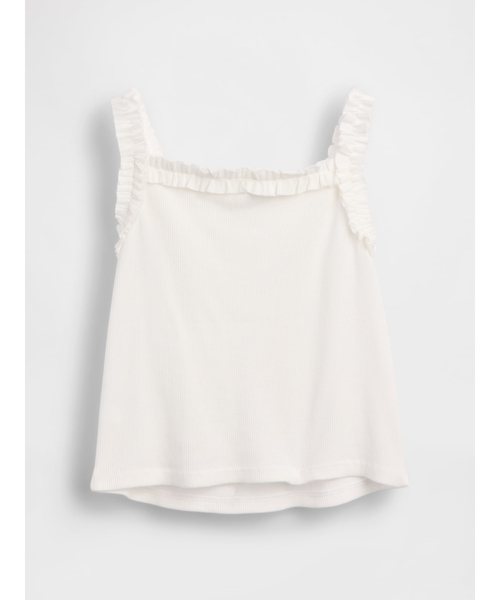 GAP(ギャップ)の「リブ ラッフルフリル エプロン タンクトップ (幼児・ベビー)(キャミソール・キッズ・ピンク/オフホワイト・100cm/80cm/110cm/105cm/95cm/90cm)」の5枚目の写真
