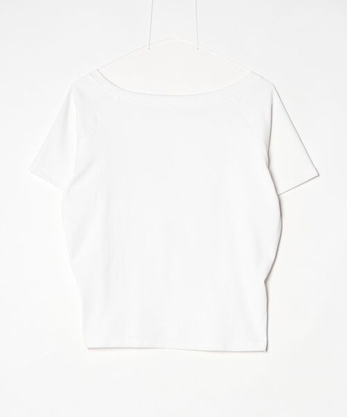 gossip!ロサンゼルス(ゴシップロサンゼルス)の「Y2K LOVEドットロゴワンショルダーTシャツ オフショルダー トップス 韓国風(Tシャツ/カットソー・レディース・ホワイト/ブラック・M)」の3枚目の写真