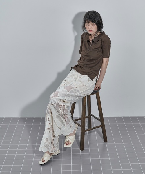 THE YOn(ザヨン)の「レーシーシアーイージーパンツ(その他パンツ・レディース・ブラック/アイボリー・FREE)」の10枚目の写真