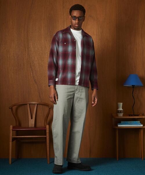 Schott(ショット)の「Schott/ショット/OMBRE CHECK FLANNEL SHIRT/オンブレ チェック フランネル シャツ(シャツ/ブラウス・メンズ・レッド/ブルー・2XL/XL/L/M)」の3枚目の写真